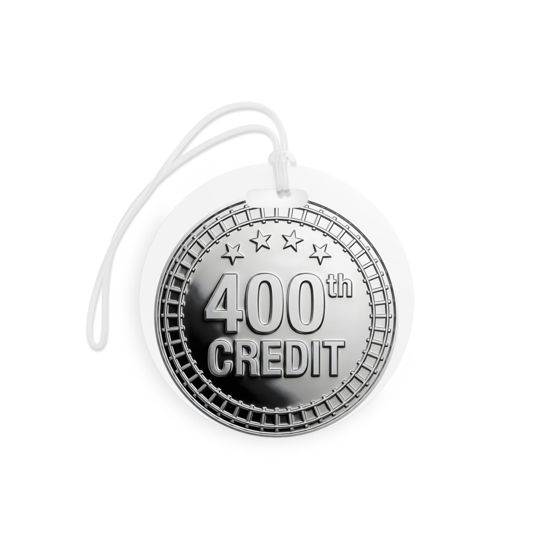 Silver Coaster Club 400th Credit Milestone Luggage Tag - THOOSIEMERCH product image