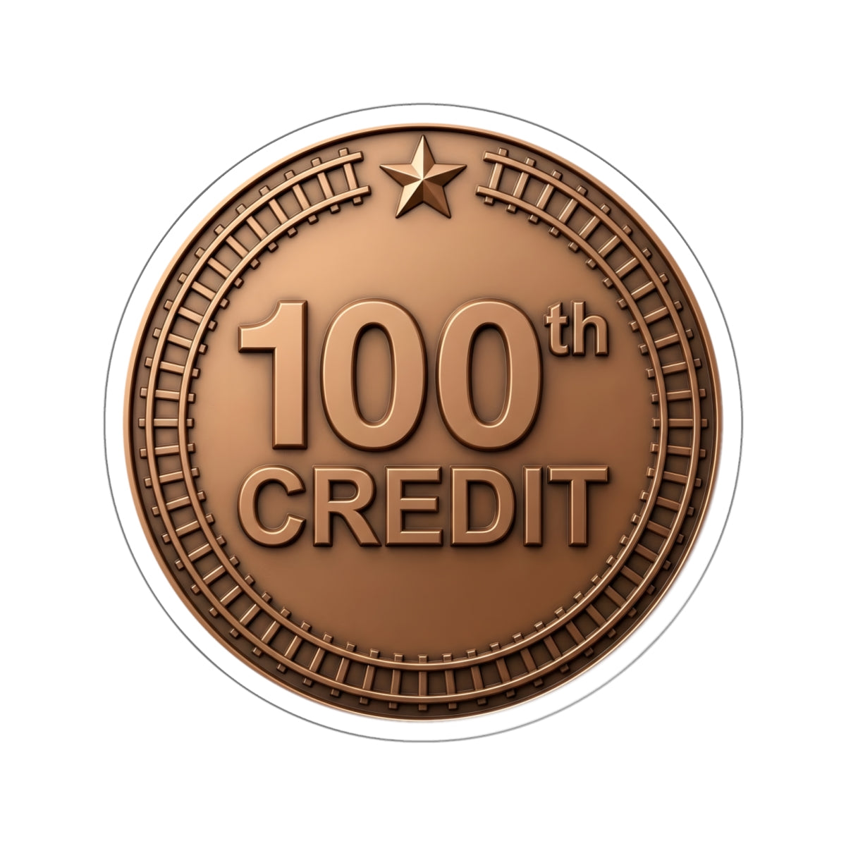 Bronze Coaster Club 100th Credit Milestone Die-Cut Sticker - THOOSIEMERCH product image