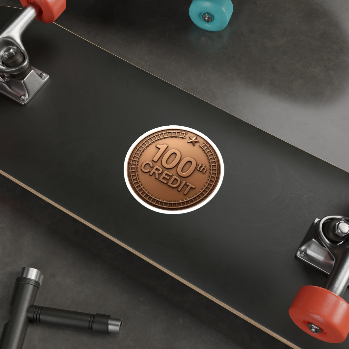 Bronze Coaster Club 100th Credit Milestone Die-Cut Sticker - THOOSIEMERCH product image